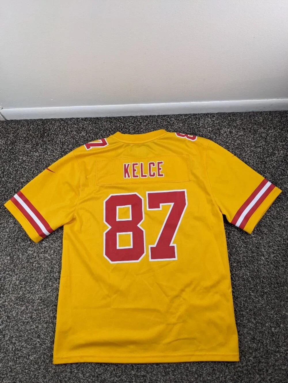 Travis Kelce Kansas City Chiefs Jersey Nike On Field Yellow Youth Boys Large